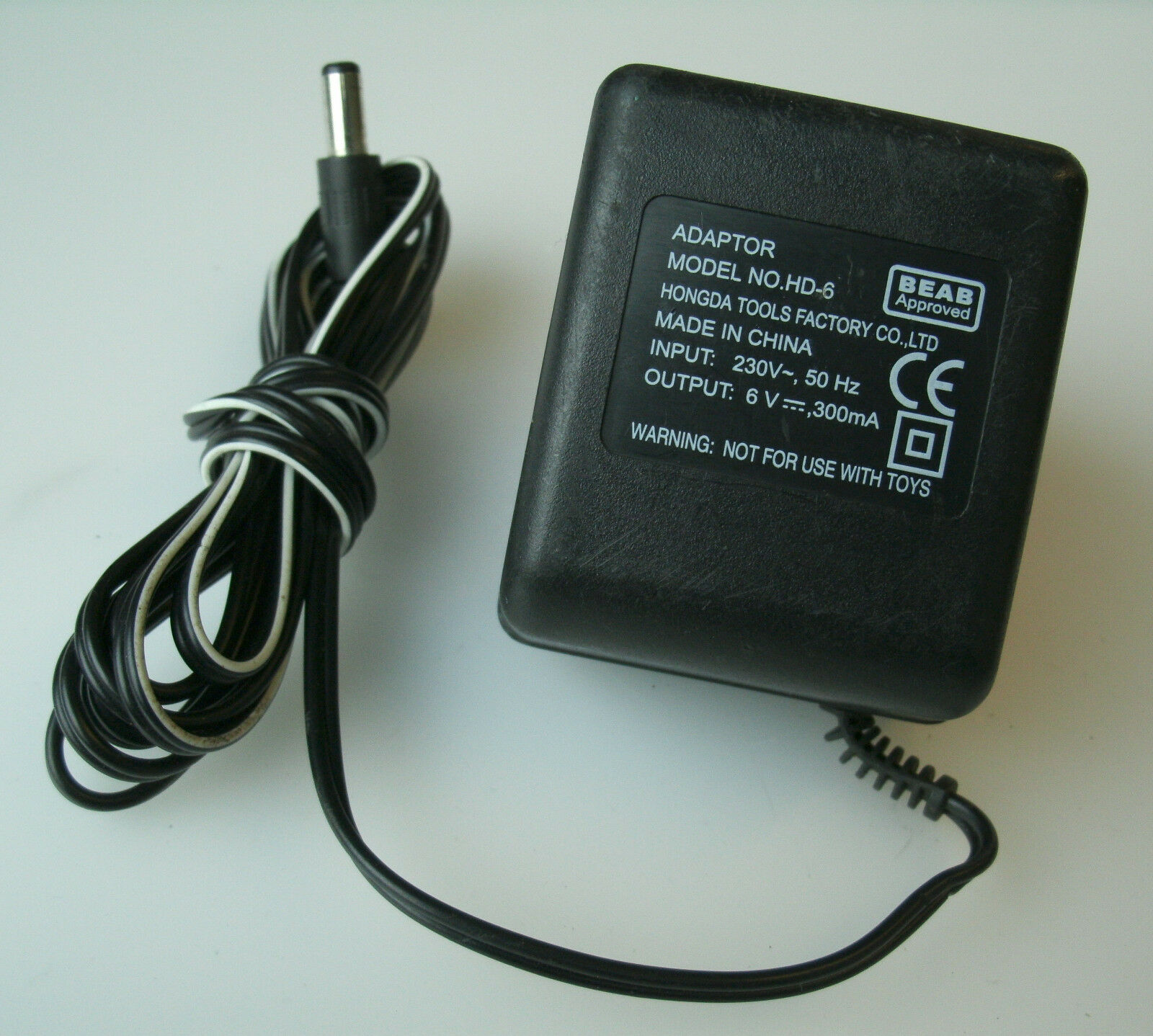 *Brand NEW* HONGDA TOOLS FACTORY HD-6 6V 300mA AC/DC ADAPTER POWER SUPPLY